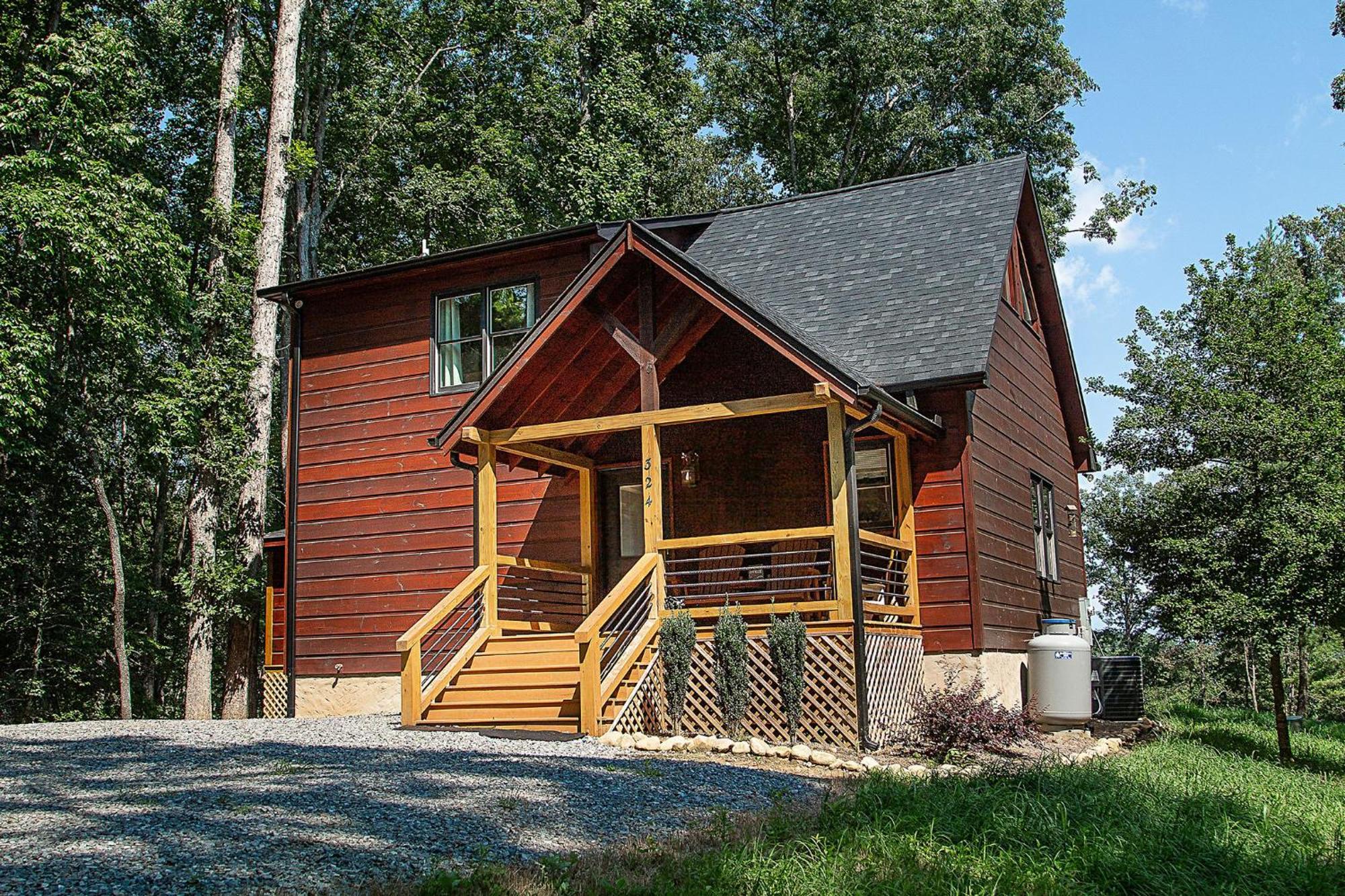 Adore The Smores Rustic Mountain Charm Outdoor Spaces And A Cozy Hot Tub Blue Ridge Exterior foto