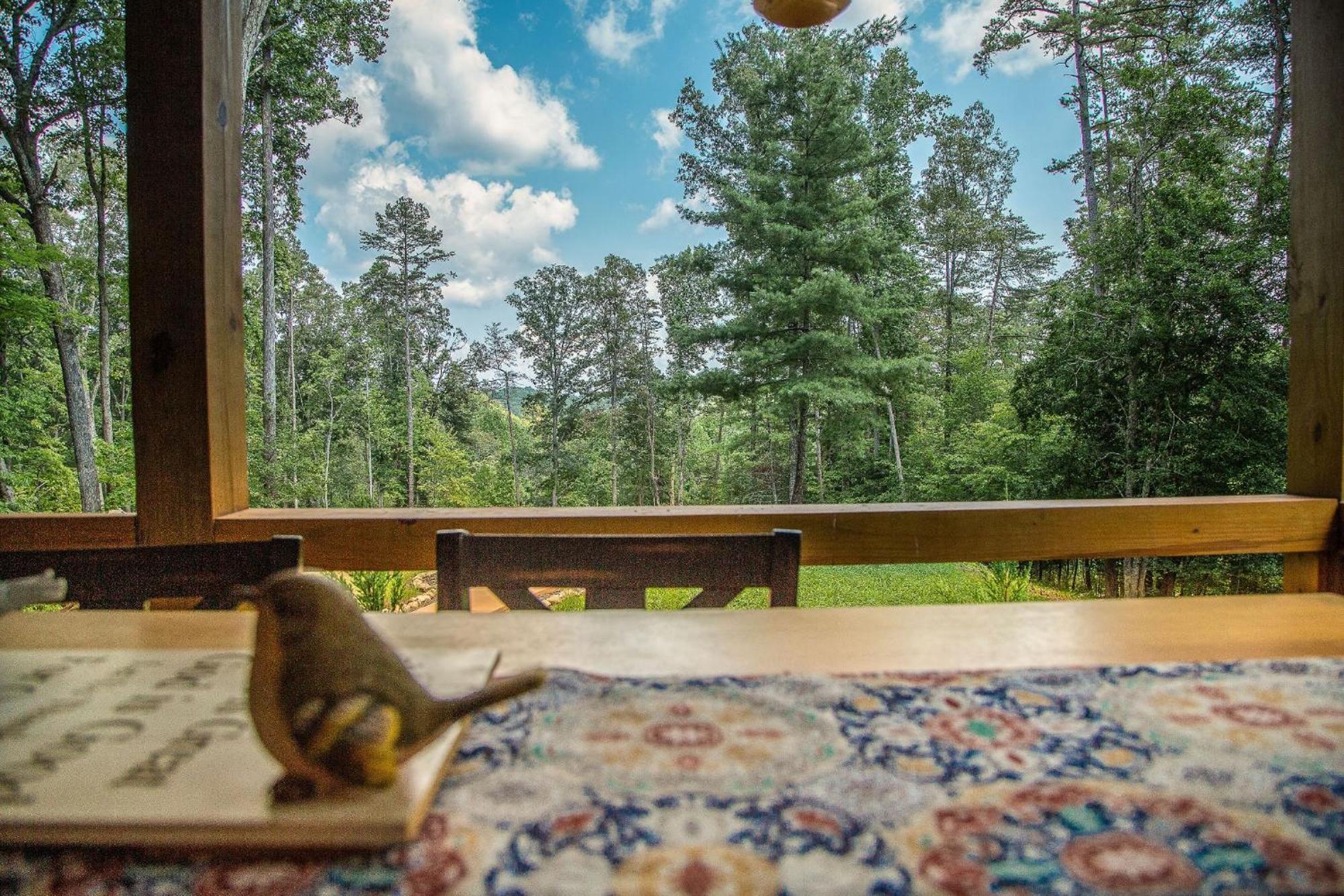 Adore The Smores Rustic Mountain Charm Outdoor Spaces And A Cozy Hot Tub Blue Ridge Exterior foto